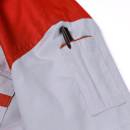 Men Women Short Sleeve Work Coat Workshop Shirts Motor Mechanic Uniform with Two-pocket T-shirts Man Workshop Overalls Top-KarWorkwear