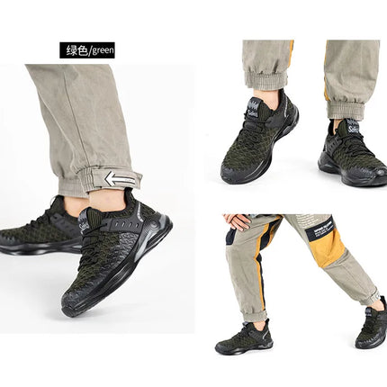Size 50 Steel Toe Boots For Men Indestructible Safety Work Shoes Lightweight Steel Toe Sneakers Puncture Proof  Male Footwear-KarWorkwear