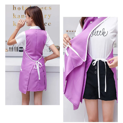 Women Salon Apron SPA Barber Shop Work Clothes Dress Hairdresser Beauty Salon Apron Manicure Shop Uniform Sleeveless Aprons-KarWorkwear