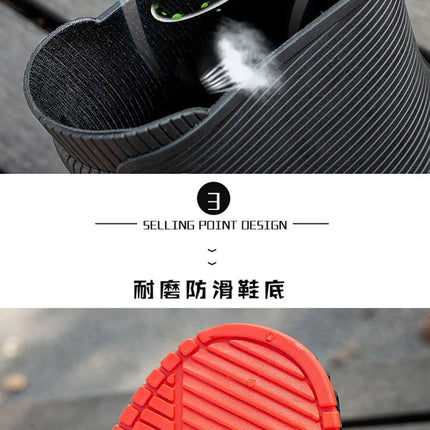Versatile Casual Short-barreled Waterproof Shoes Men Women Lined With Fleece Warmth Anti-slip Wear-resistant Outdoors Rain Boots