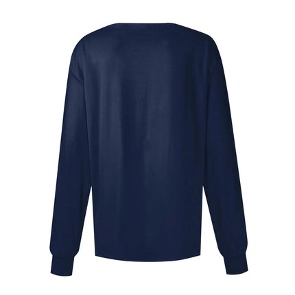 Women Long Sleeve Nurse Uniforms with Pockets Causal Round Collar Solid Single-Breasted Protective Overalls Cardigan Jackets Top