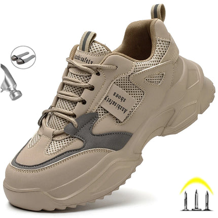 New Fashion 2024 Women's Safety Shoes Sneakers Women Anti-smash Anti-puncture Security Boots Protective Shoes Breathable-KarWorkwear