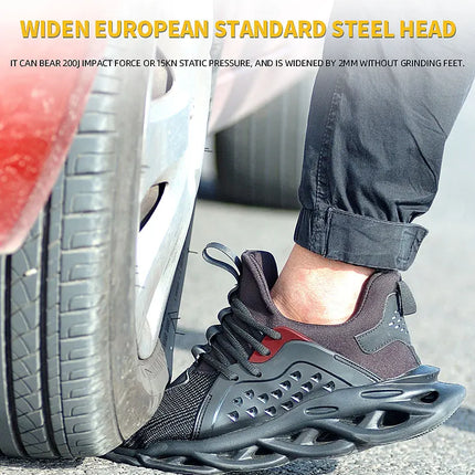 2024 Work Sneakers Men Indestructible Shoes Work Safety Shoes With Steel Toe Cap Puncture-Proof  Male Security Protective Shoes-KarWorkwear