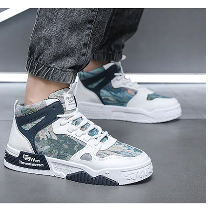 2023 Men Boots High Top Sneakers Casual Platform Leather Skateboard Fashion Designer Luxury Outdoor Sport Tennis Safety Loafers-KarWorkwear