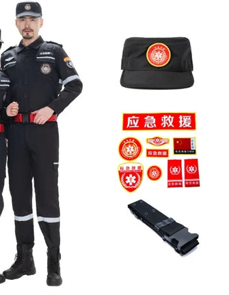 New Fire Fighter Suit Emergency Rescue Clothing Disaster Relief Coat Anti-static Wear-resistant Coverall Labor Work Uniforms-KarWorkwear