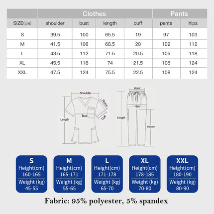 Pharmacist Operating Room Scrub Nursing Set Doctor Solid Color Surgical Gown Breathable Scrub Medical Uniform Lab Nurse Overalls