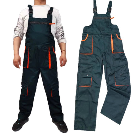 Bib Overalls Mens Women Work Clothing Plus Size Protective Coveralls Strap Jumpsuit Multi Pockets Uniform Sleeveless Cargo Pants-KarWorkwear