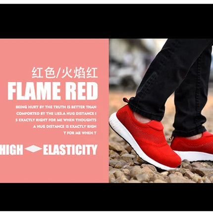 New 2022 Summer Breathable Men Casual Shoes Steel Toe Cap Indestructible Safety Working Shoes Outdoor Men Footwear-KarWorkwear