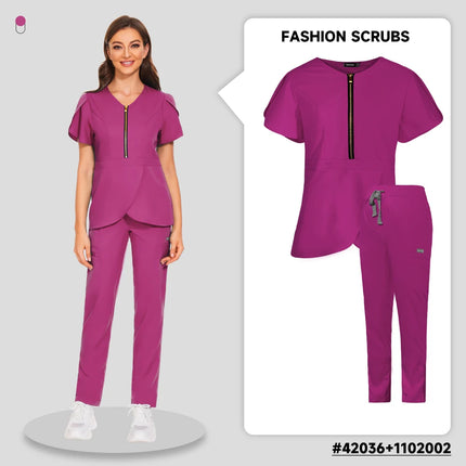 Pet Grooming Institutions Sets Beauty Salon Clothes Scrubs Clothes High Quality Spa Uniforms Fashion V-Neck Working Clothes-KarWorkwear