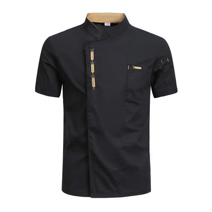 Cook Jacket Catering  Cooking White Shirt Restaurant Kitchen Chef T-shirt Baker Work Uniform Waiter Hotel Clothes Cafe Overalls-KarWorkwear