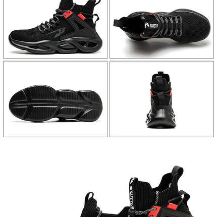 Luminous Steel Toe Boots For Men Non-slip Work Boots Indestructible Shoes Kitchen Restaurant Safety Boots Male Footwear 36-48-KarWorkwear