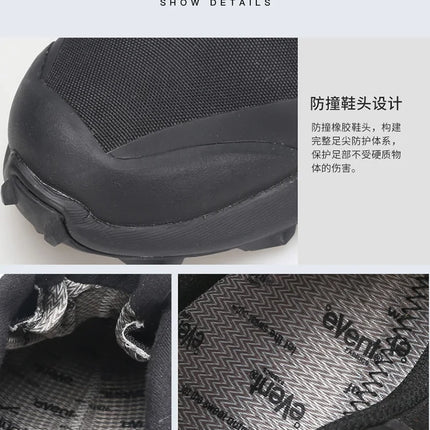 HUMTTO Waterproor Boots for Men Winter Platform Work Rubber Ankle Boots Outdoor Men's Sneakers Luxury Designer Work Safety Shoes-KarWorkwear