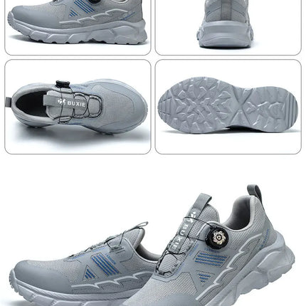 Rotating Button Men Shoes Security Sneakers Steel Toe Shoes Puncture-Proof work Shoes Anti-smash Sport Safety Shoes Protective-KarWorkwear