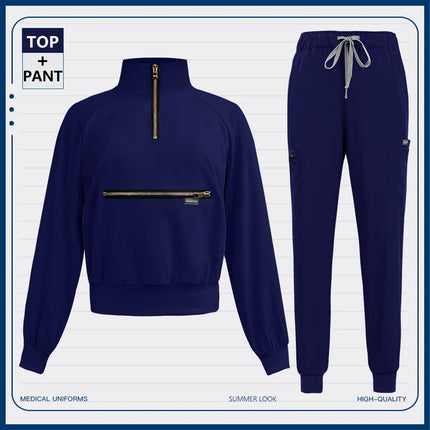 Summer Autumn Winter Long Sleeve Workwear Medical Scrub Set Nursing Uniform Nurse Surgical Uniform Beauty Clothes Women Workwear