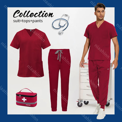 Wholesale Jogger Style Surgical Medical Work Clothes Hospital Doctor Nursing Scrub Suit Anesthetist Uniforms Dentistry Uniforms-KarWorkwear