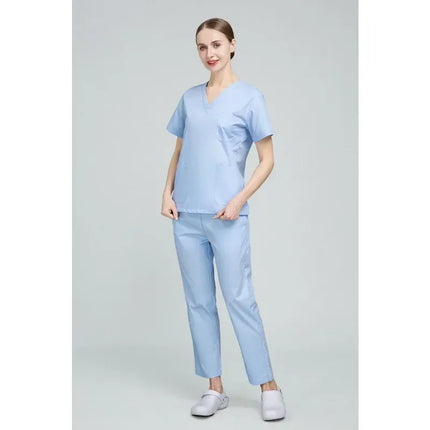 High Quality Scrubs Medical Uniforms Women Nurse Uniform Thin Breathable Medical Scrub Tops Elastic Scrubs Pants Doctor Workwear-KarWorkwear