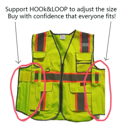 Reflective Safety Vest High Visibility Working Vest Signal Adjustable Size Work Safety Jacket Men Construction Vest Work Uniform-KarWorkwear