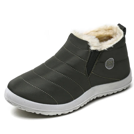 Men's Boots Slip On Winter Shoes For Men Ankle Boots Winter Booties For Men Fur Shoes Waterproof Snow Boots Warm Casual Botas