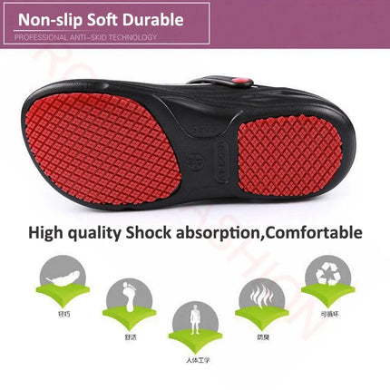 Waterproof Non-slip Chef Shoes For Men Garden Shoes Rubber Sandals Restaurant Working Hospital Nursing kitchen work shoes zapato-KarWorkwear