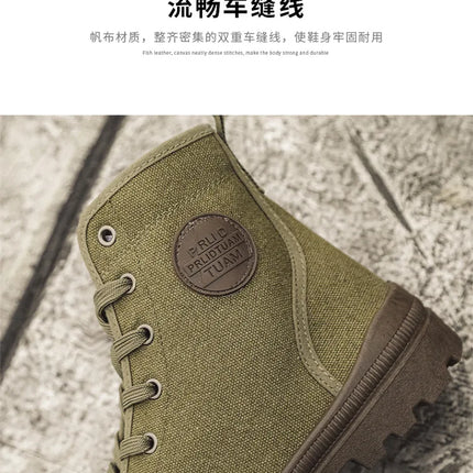 New Fashion High-top Mens Boots Outdoor Comfortable Mens Casual Boots Jungle Mountaineering Men Shoes Wide Bottom Platform Boots-KarWorkwear