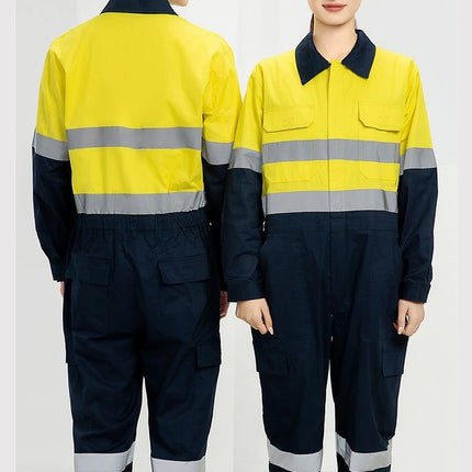 100% Cotton Work Coveralls Uniform Men Reflective Working Coveralls Welding Suits Car Repair Workshop Mechanic