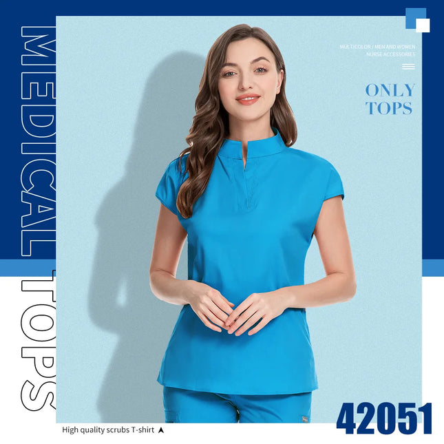 Pet Grooming Institution Scrubs Tops High Quality Spa Uniforms Unisex Stand Collar Work Clothes Medical Accessories Surgery Tops-KarWorkwear
