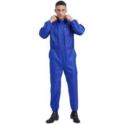 Mens Work Overalls Uniform Mechanics Workwear Lightweight Jumpsuits Long Sleeve Welding Suit Car Repair Workshop Coverall