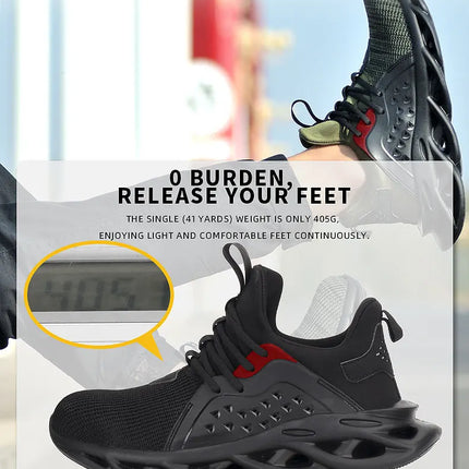 2024 Work Sneakers Men Indestructible Shoes Work Safety Shoes With Steel Toe Cap Puncture-Proof  Male Security Protective Shoes-KarWorkwear