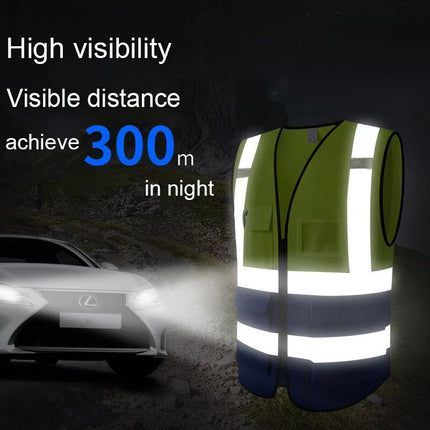 High Visibility Reflective Safety Vest Work Uniform Signal Security Jacket Reflex Clothing Rider Motor Geology Man-KarWorkwear