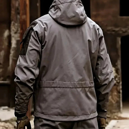 New Autumn WinterTactical Jackets Men Military Soft Shell Waterproof Windproof Hooded Jacket Outdoor Functional Multi-pockets