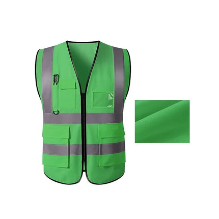 Reflective Safety Vest Bright Color Multi-pocket Traffic Vest Railway Coal Miners Uniform Breathable Reflective Vest-KarWorkwear