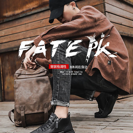 Men's boots four seasonal outdoor workwear boots male casual boots fashion soft sole comfortable leather sports boots men's shoe