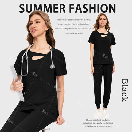 Fashion Personality Medical Uniforms Wholesale Operating Room Scrubs Set Nurse Uniforms Hospital Clothes Dental Surgery Workwear-KarWorkwear