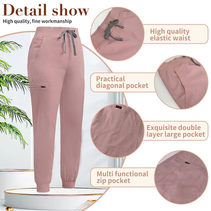 Jogger Pant Women Scrub Medical Nurse Work Bottoms Unisex Wholesale Slim Fit Fashion Stretch Trousers Clinic Doctor Nursing Pant-KarWorkwear