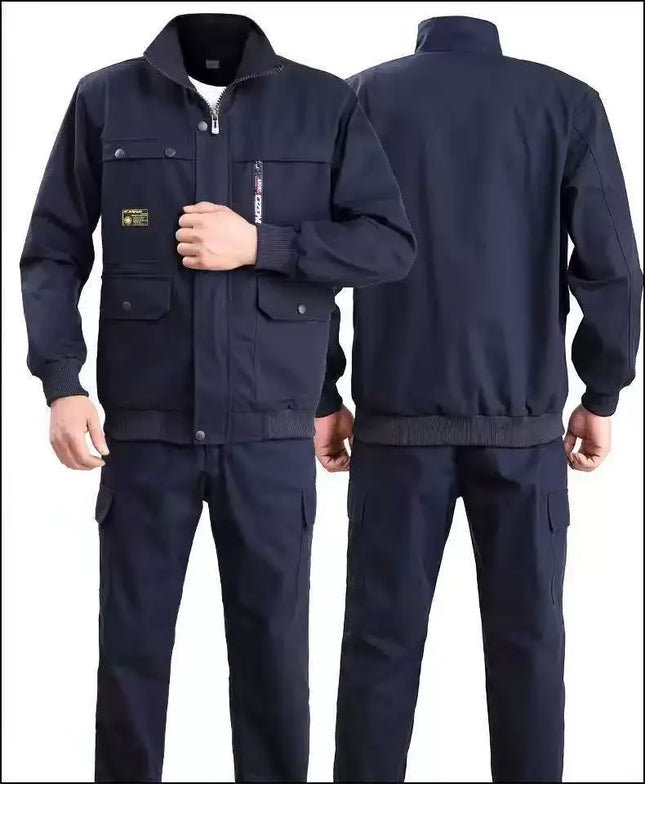 Men's work protective clothing, welding and anti scalding, construction workwear, top and pants set, labor protective clothing
