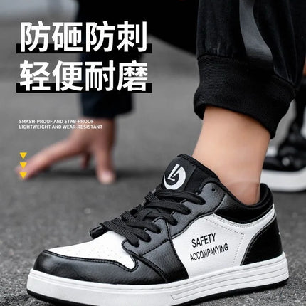 Unisex High-quality Work Shoes Men Non-slip Safety Shoes Anti-smash Anti-puncture Indestructible Shoes Women's Work Sneakers 46-KarWorkwear