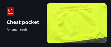 Security Reflective Shirts for Men Hi Viz Vis Shirt with Pocket Two Tone Workwear High Visibility Reflective Clothes