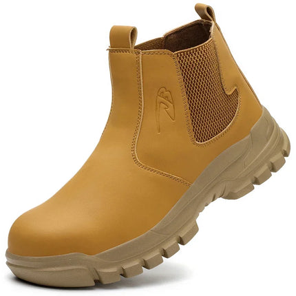 Waterproof Safety Wrok Boots For Men Steel Toe Cap Lightweight Indestructible Industry Chelsea Boots Puncture-Proof Footwear-KarWorkwear
