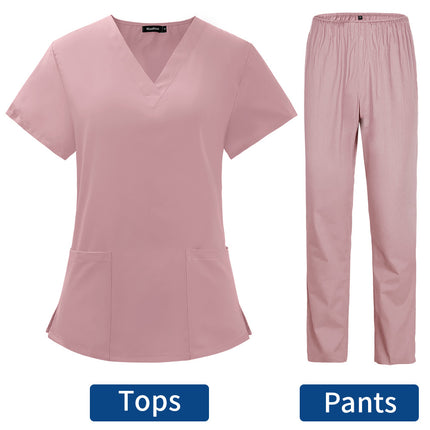 Pet Grooming Doctor Uniforms Non-sticky Hair Nurse Women Thin and Light Fabric Medical Clothes for Summer Clinical Uniform Woman-KarWorkwear