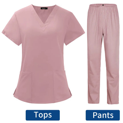 Pet Grooming Doctor Uniforms Non-sticky Hair Nurse Women Thin and Light Fabric Medical Clothes for Summer Clinical Uniform Woman-KarWorkwear