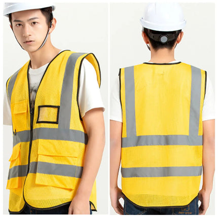 High Visibility Security Reflective Vest Multi-pocket Traffic Vest Miners Uniform Construction Workwear Outdoor Cycling Custom-KarWorkwear