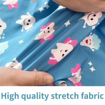 Men's Work Uniform Teeth Print Dentist Comfortable Short Sleeve Scrubs V-Neck Top Clinic Pharmacy Nursing Accessories Blouse New-KarWorkwear