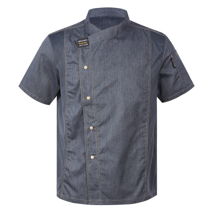 Men Women Kitchen Work Uniform Adult Unisex Chef Jacket Coat Cook Hotel Restaurant Canteen Cake Shop Cafe Shirt Staff Costume-KarWorkwear
