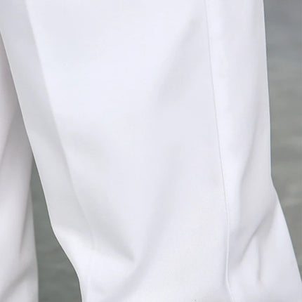 Solid Color Work Pants High Quality Women's Elastic Waist Doctor White Scrub Pants Spring Autumn Nurse Dental Care Uniform Pants-KarWorkwear