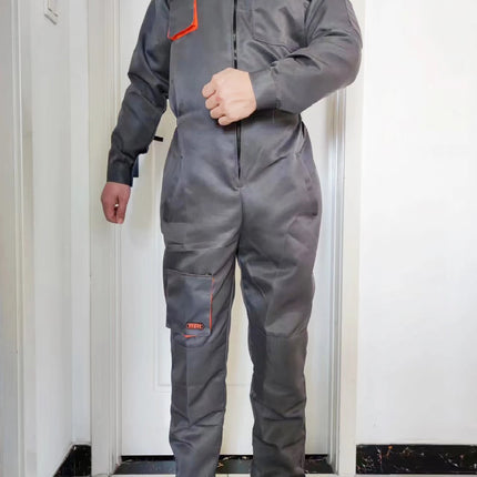 Men Long Sleeve Cargo Overalls Bib Pants Zipper Pockets Rompers Jumpsuit Fashion Labor Casual Coveralls Plus Size S-4xl