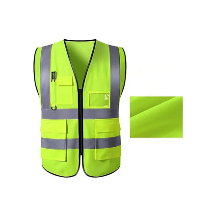 Reflective Safety Vest Bright Color Multi-pocket Traffic Vest Railway Coal Miners Uniform Breathable Reflective Vest-KarWorkwear