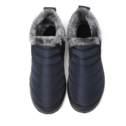 Men's Boots Slip On Winter Shoes For Men Ankle Boots Winter Booties For Men Fur Shoes Waterproof Snow Boots Warm Casual Botas
