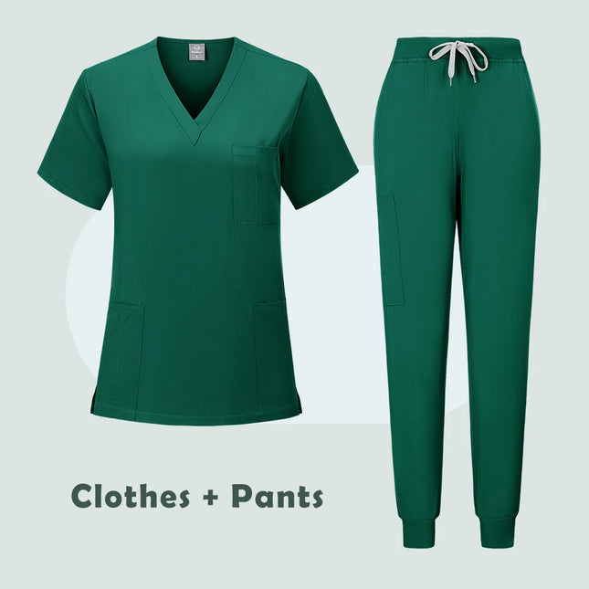 New Nurse Uniform Woman Hospital Doctor 's Medical Sweatshirt Nursing Pants Unisex Workshop Uniforms Beauty SPA Work Clothes