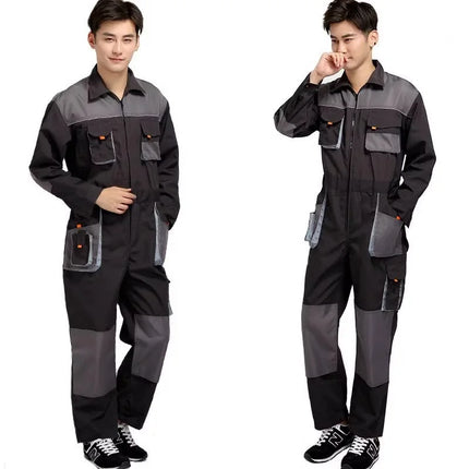 Work Clothing For Men Cargo Overalls Fly Pockets Work Jumpsuit Coveralls Workshop Uniform Hip Hop Costume Overall Hombre Trabajo