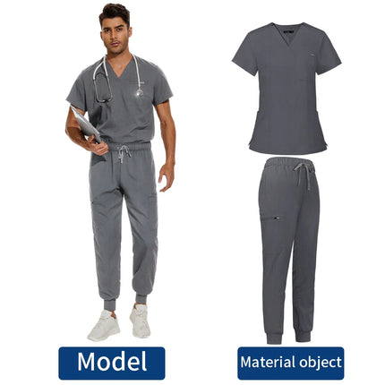 Scrubs Surgical Uniform Doctor Nurse Nursing Uniforms Men Women Medical Workwear Spa Dentist Medical Set Lab Clinic Scrub Suit-KarWorkwear